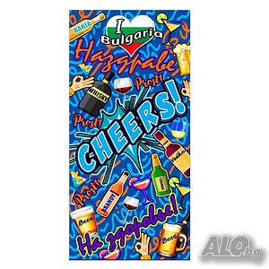 6597 Плажна кърпа Cheers Наздраве парти хавлия за плаж, 140×70 см