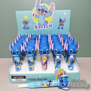 6985 Ученическа гумичка за триене Стич Stitch с механизъм за изваждане