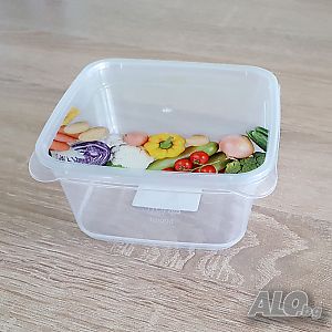 963 Пластмасова прозрачна кутия с капак за съхранение на храна 500ml