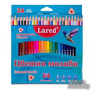 1597 Цветни моливи триъгълни Lared 24 цвята