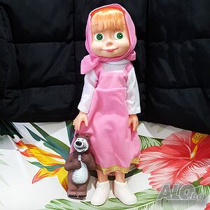 2577 Музикална кукла Маша и Мечока детска играчка, 33см