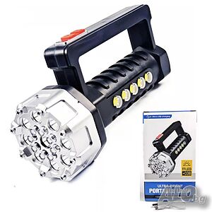 4880 Мощен ярък презареждаем фенер с дръжка 17 LED COB светлина USB
