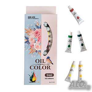 5092 Маслени бои Oil Color, 9ml, 12 цвята