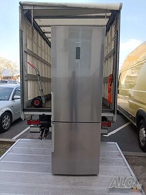 Огромен XXL иноксов комбиниран хладилник с фризер Сименс Siemens No Frost A+++ 2 години гаранция!