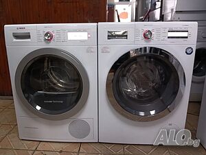 Комплект пералня и сушилня с термопомпа Бош Bosch Home Professional 8кг А+++ с две години гаранция!