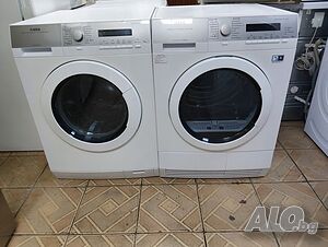 Комплект пералня и сушилня с термопомпа Аег Aeg Protex A+++ 9кг с 2 години гаранция!