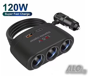 Сплитер за запалка за кола тир и др. 24V, 12 V