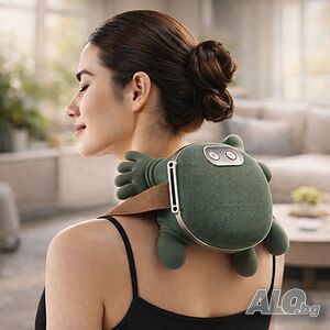 Масажор за врат и рамене с топлина, USB зареждане - 4D масаж