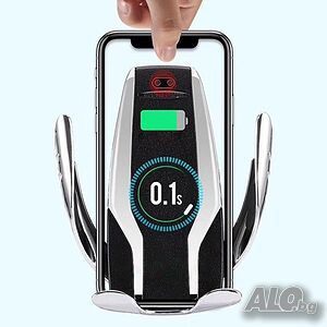 Поставка за телефон с вградено безжично зарядно за кола Smart sensor s6
