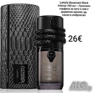 Lattafa Musamam Black Intense 100 мл - Луксозен парфюм с дървесен аромат, уд, какао и амброксан