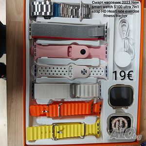 Смарт часовник 2023 New smart watch S100 ultra 7 in 1 strap HD