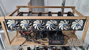 6x 470 8GB Mining Rig Копачка за криптовалути