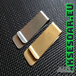 2 бр. Метална щипка за пари от неръждаема стомана портфейл за евро долари за лична дебитна карта