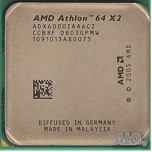 Процесор за компютър АМД AMD CPU Athlon 64x2 6000 3.0GHz/2MB Socket AM2 ADX6000IAA ам2 ам 2