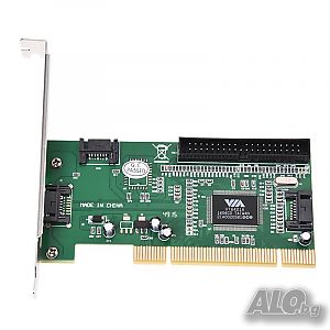 3 Sata Serial Ata IDE Port Pci Card to Sata карта с кабел разклонител за компютър