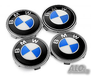 4 бр. капачки за джанти BMW 68мм 5-пинов с Лого на емблемата на BMW прахова защита, цветни за украса
