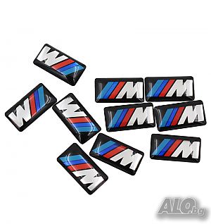 10 X BMW M Tec Sport 3D M POWER Емблема стикер лого релефна лепенка X1-3 M1-6 M Performance‎ пакет