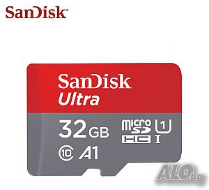 Карта памет клас 10 SanDisk 32 GB Micro SD 100Mb/s микро сд TF карта за телефон таблет фотоапарат