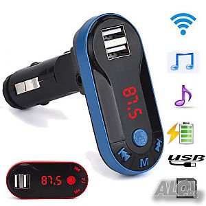Bluetooth Безжичен FM предавател MP3 плейър радио кола свободни ръце USB TF SD трансмитер за музика