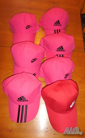 Дамска мъжка шапка с козирка бродирана 3D емблема лого марка на Адидас Найк Adidas Nike подарък плаж