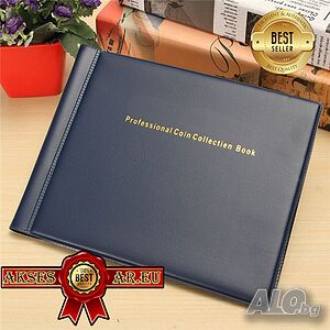 Кожен класьор албум за 240 монетни пари стотинки книга колекция нумизматика бонистика колекционери