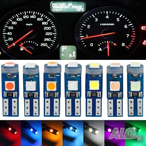 Супер ярка T5 Led крушка 3SMD 3030 светлина Лампа за осветяване арматурното табло на кола индикатор