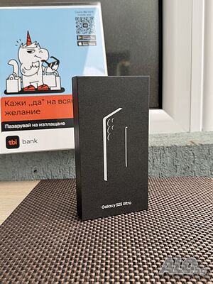 НОВ, НЕразпечатан❗️ Samsung S25 Ultra ❗️ Titanium Black ❗️Лизинг от 80лв/м ❗️12/256gb❗️ Гаранция❗️