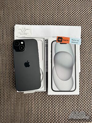 НОВ❗️256гб❗️ iPhone 15 Лизинг от 50лв/мес/ Black ГАРАНЦИЯ❗️черен