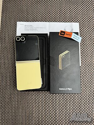 НОВ! 24МЕС Гаранция ⚠️SAMSUNG Z flip 6 Лизинг от 50лв/м / Yellow 256gb / жълт