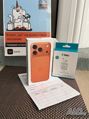 НОВ❗️24М ГАРАНЦИЯ❗️ iPhone 17 Pro ❗️Лизинг от 48€/мес ❗️Cosmic Orange 256Gb⚠️+ безжични слушалки!