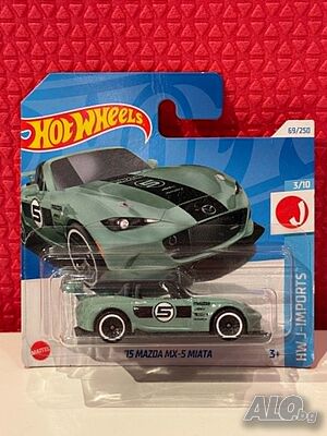 🔥 Hot Wheels ’15 Mazda MX-5 Miata | Ново / Sealed | Колекционерска количка