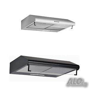 Аспиратор, 60см., 2 мотора, 2х95W, Бял/Черен