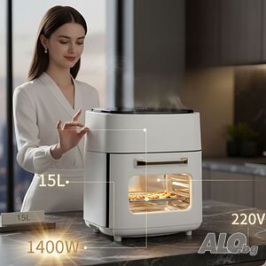 Електрически въздушен фритюрник (Air Fryer) 15L с тъч дисплей