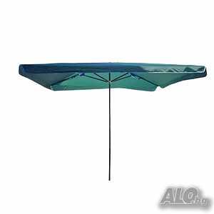 Градински чадър 300x260 см - Зелен плат с черна основа