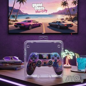 Безжичен джойстик за PS4 с тъчпад, вибрация и LED осветление - FC25 / GTA дизайн