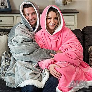 🧣 Дебело зимно одеяло с ръкави и качулка TOP QUALITY HOME SWEET