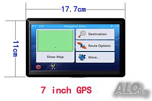GPS навигация 7-инчов навигатор за камион 256M+8G Карта на Европа Q2 2023