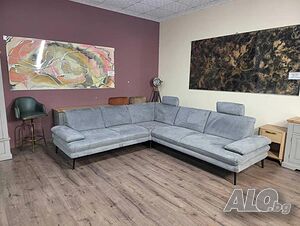 ПРОМОЦИЯ!!! Сив ъглов диван от плат Dieter Knoll Arzona