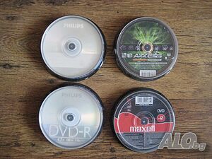 дискове DVD-R 4.7 Gb 16x - Philips и Maxell и кутии за дискове