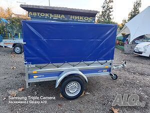 Туристическо, самосвално ремарке VESTA LIGHT 20 с брезент и шпригли Н120