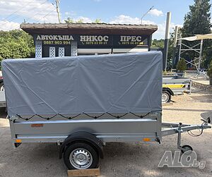 Туристическо, самосвално ремарке Neptun N7-236 PRR с брезент и шпригли Н-125 до 750кg.