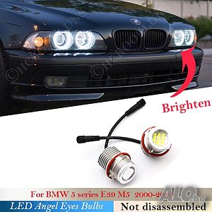 LED ангелски очи крушка, лупи без грешки за BMW 5 6 7 X3 X5 серия E39 M5 E60 E87 E61 E53 E66 E83 E63