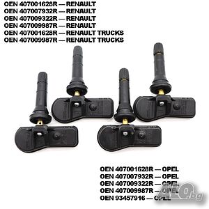 tpms Опел тпмс OPEL 407009322R датчик налягане на гумите RENAULT Рено