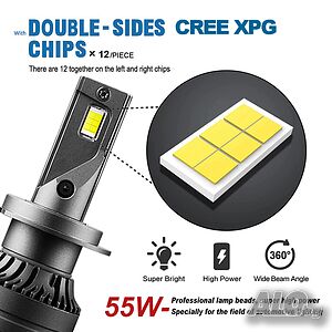 лед крушки SMART PLUS V2 h7 h4 hb3 hb4 led cree xpg