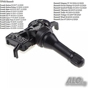 ТПМС сензори за налягане на гумите Рено TPMS Renault