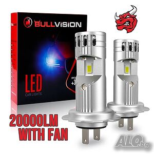 Лед крушки H7 LED Canbus крушки с вентилатор 80W 20000LM мини лед