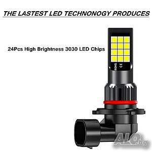 H11 LED Крушки за халогенни Фарове халогени H11, H8, H9 - Подобрена Видимост при Мъгла