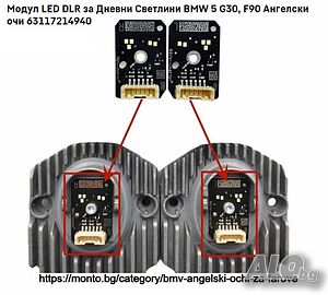 Модул LED DLR за Дневни Светлини BMW 5 G30, F90 Ангелски очи 63117214940