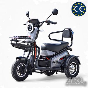 PUDDING V.2 1800W, 48V, 20Ah, CoC сертификат, 25 км/ч, двуместна електрическа триколка
