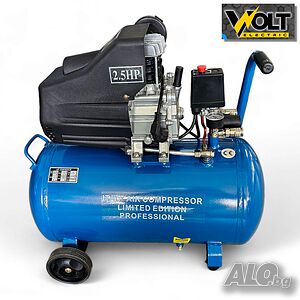 Компресор за въздух 50L, 2.5 hp, с два манометъра и два изхода за въздух